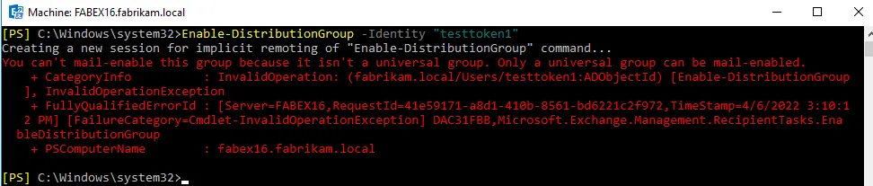 A Discussion on Mail-Enable Security Groups