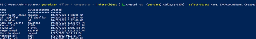 Get-ADUser -Properties: Export Properties of All Accounts Created in a Specific Time