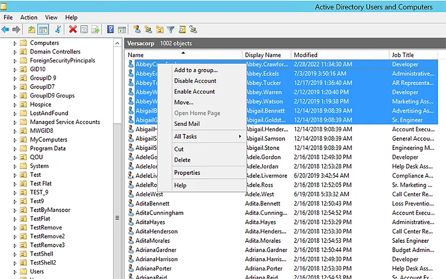 Manage Users’ Attributes with ADUC