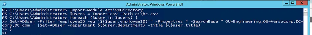 Update Multiple Attributes for Users from a CSV using Set-ADUser