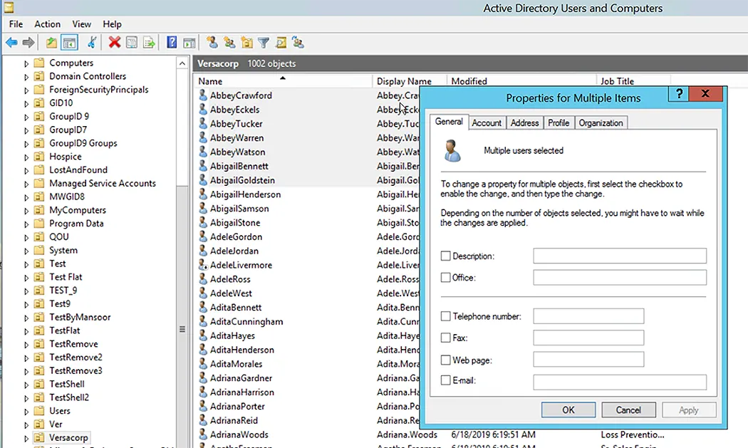 Manage Users’ Attributes with ADUC