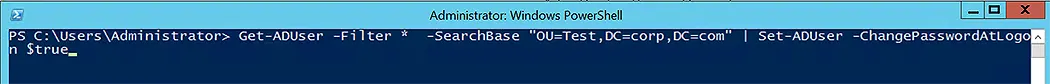 Force Active Directory Users to Change Password at Next Logon
