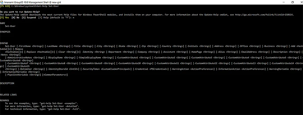 Manage AD Users with GroupID Shell