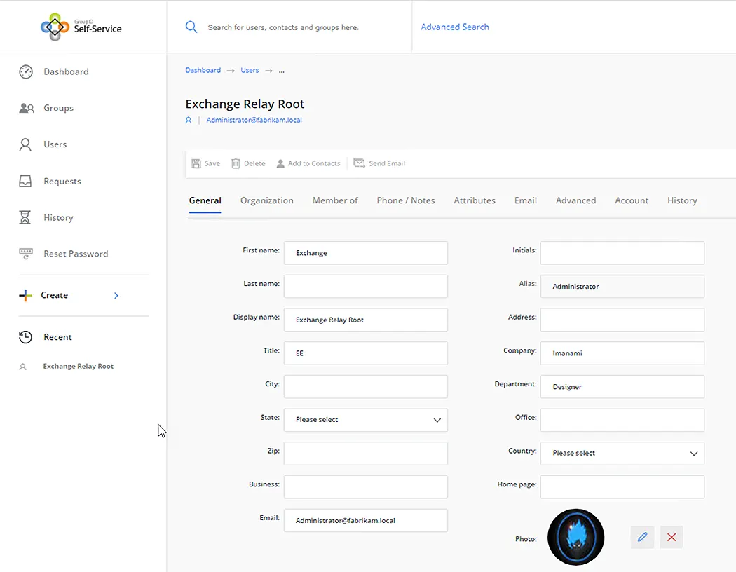 Manage AD Users with GroupID’s Web-based Self-Service Portal