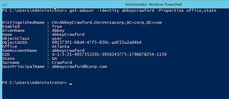 Change the Office and State AD Attributes