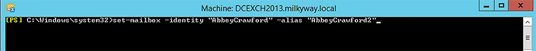 Change the Alias of a Mailbox