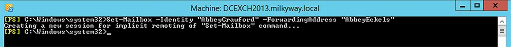 Setting Forwarding Address for a Mailbox