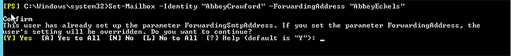 Forwarding SMTP Address