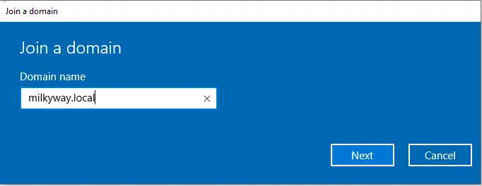 Connect to the Domain through Settings
