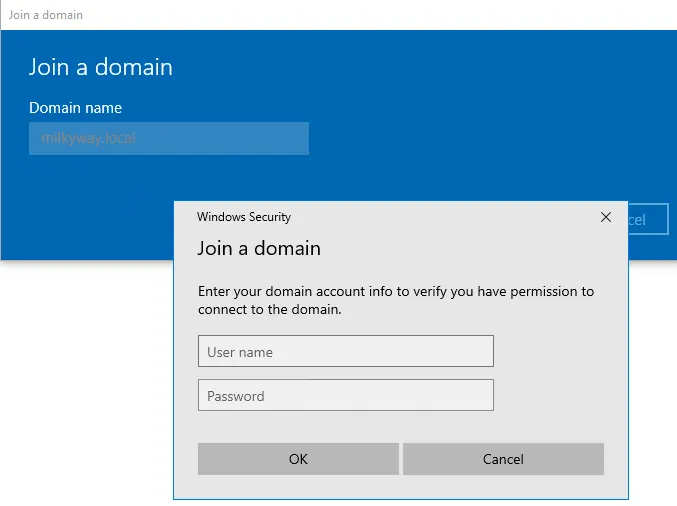 Connect to the Domain through Settings