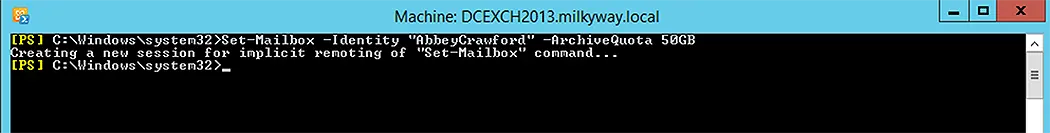 Set Up Archive Quota for a Mailbox