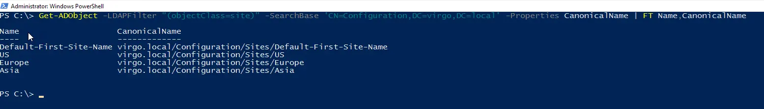 Get-ADObject - Syntax