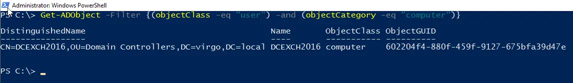 Get Computer Objects from Active Directory (Filter)