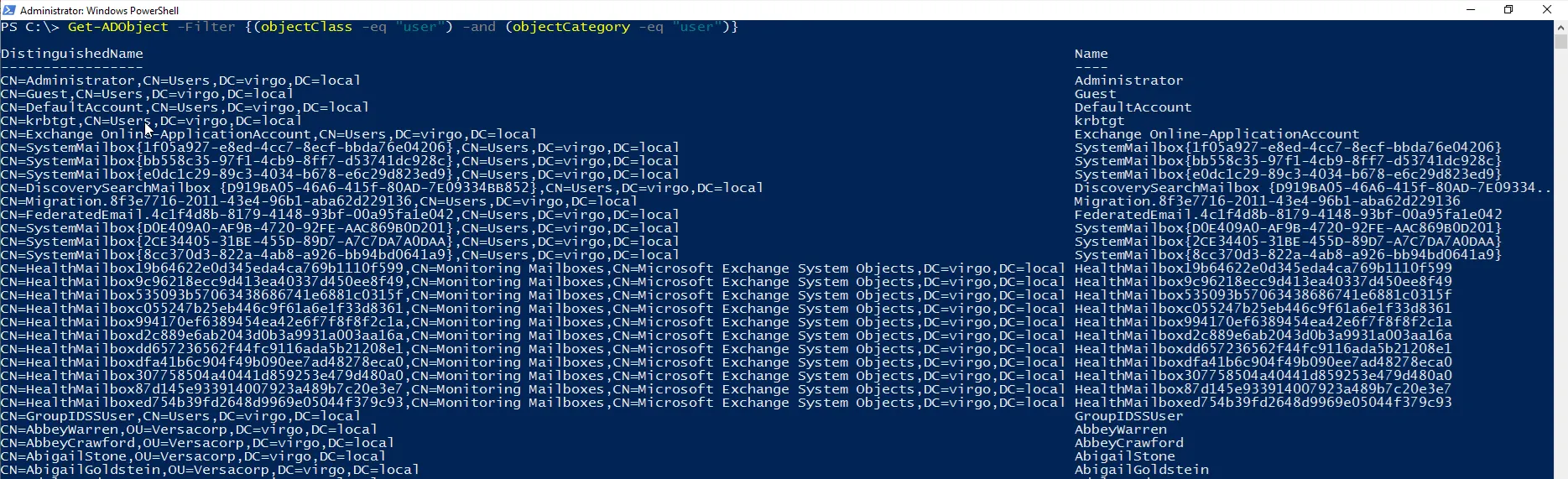 Get Users Objects only (Filter)