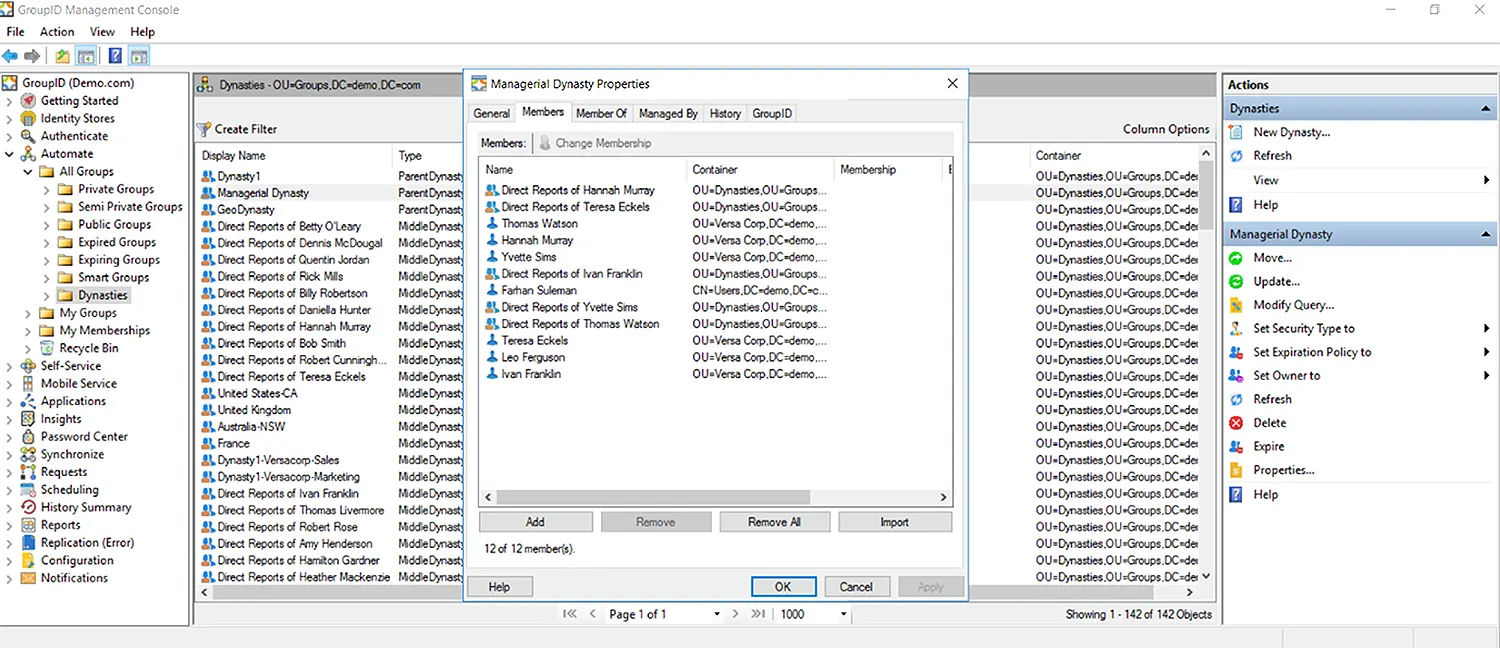 Nesting Active Directory Dynamic Groups
