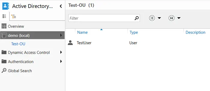 Create and Add Users to an Organizational Unit