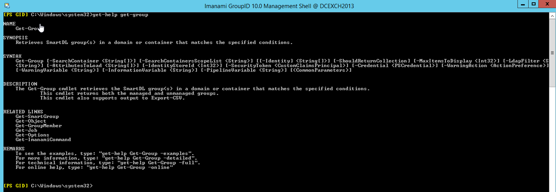 GroupID Management Shell