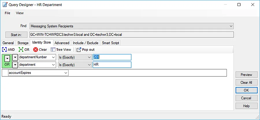 Use Case: Update Group Membership via User Defined Query