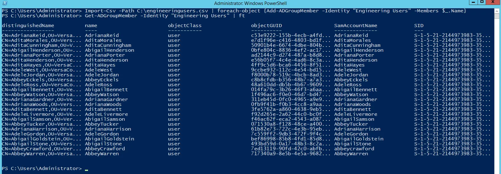 Add Users to a Group using a CSV File