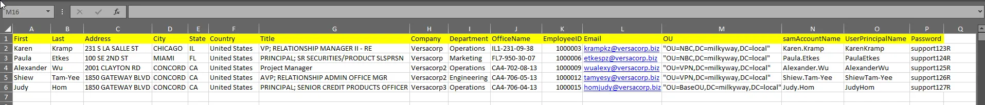 Creating Multiple User Accounts with a CSV File