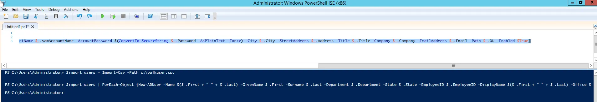 Creating Multiple User Accounts with a CSV File