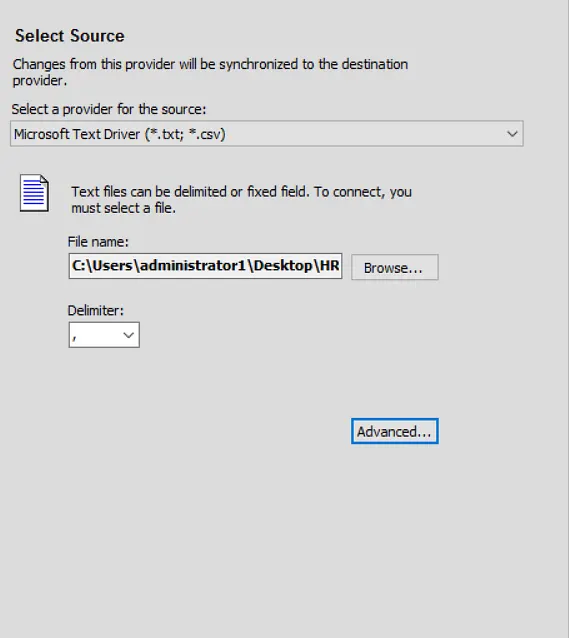 GroupID Synchronize Interface to Select Source of Data