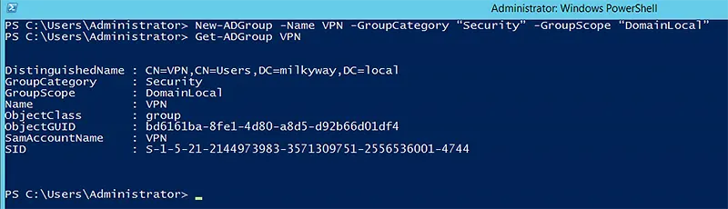 Create a Group with a Specific Group Type and Scope