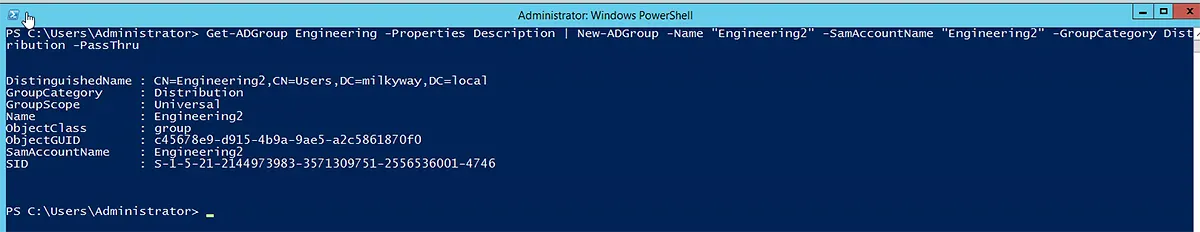 Create a Group using the Properties of an Existing Group