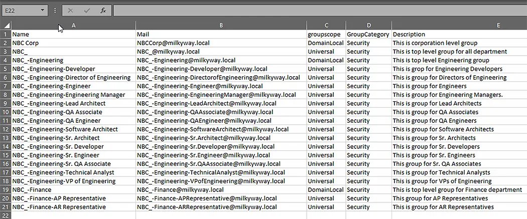 Create Groups in Bulk