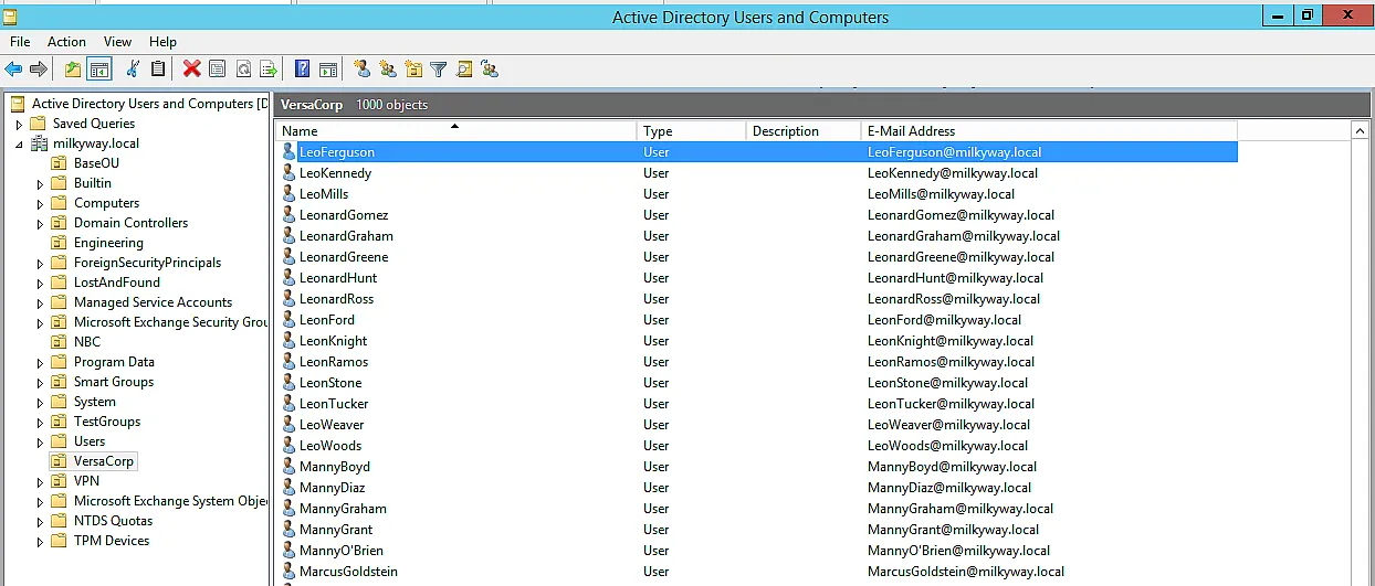 Active Directory Users and Computers (ADUC) Console