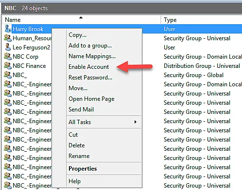 Enable/Disable User Accounts