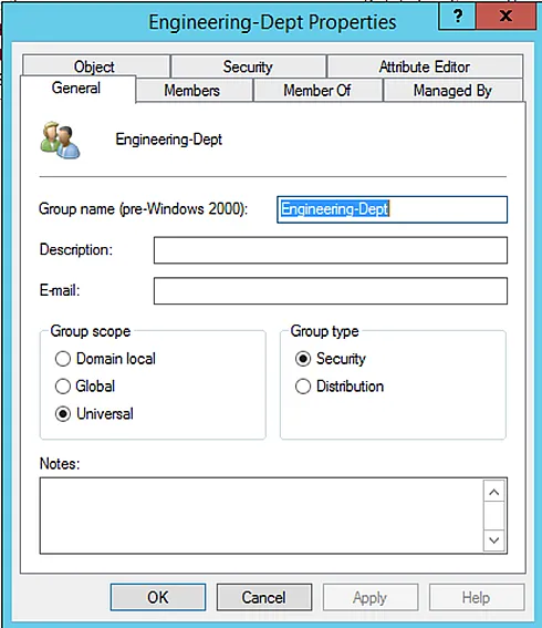 Change Group Type and Scope