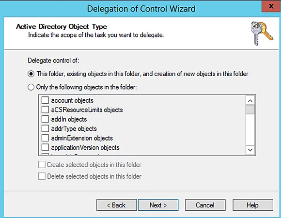 Delegate Control to Users Using ADUC