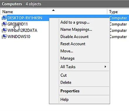 Other Options on the Context Menu