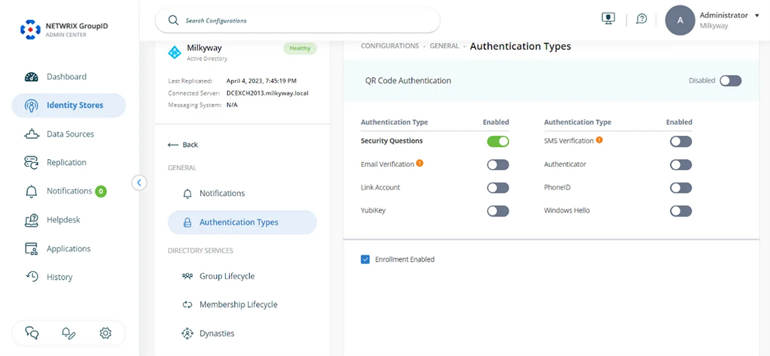 Multiple Authentication Options